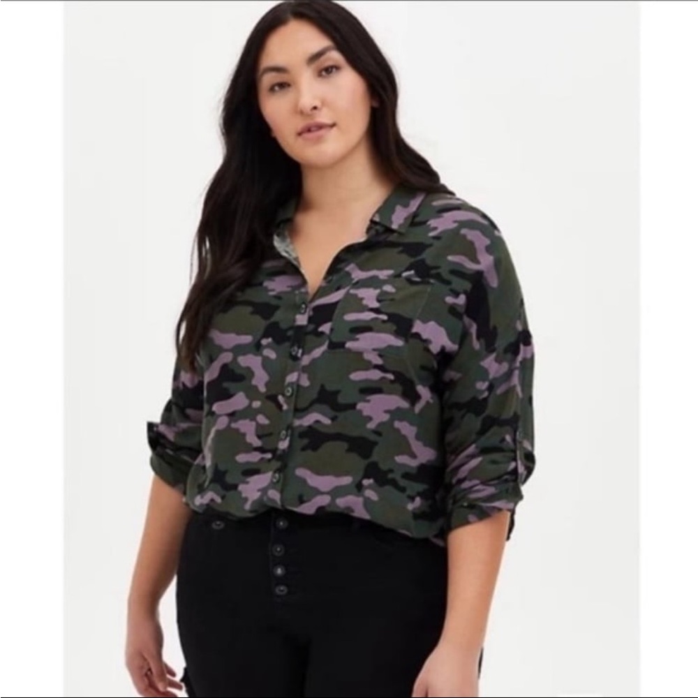 Torrid Camo Button Down-Sz1